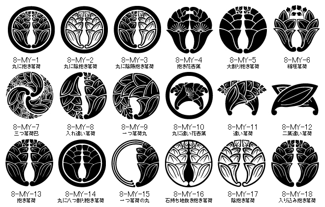 日本の十大家紋-茗荷紋の一例